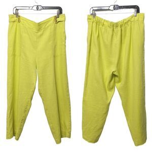 CALLIGRAPHIE 100% Linen Lagenlook Relaxed Pants L